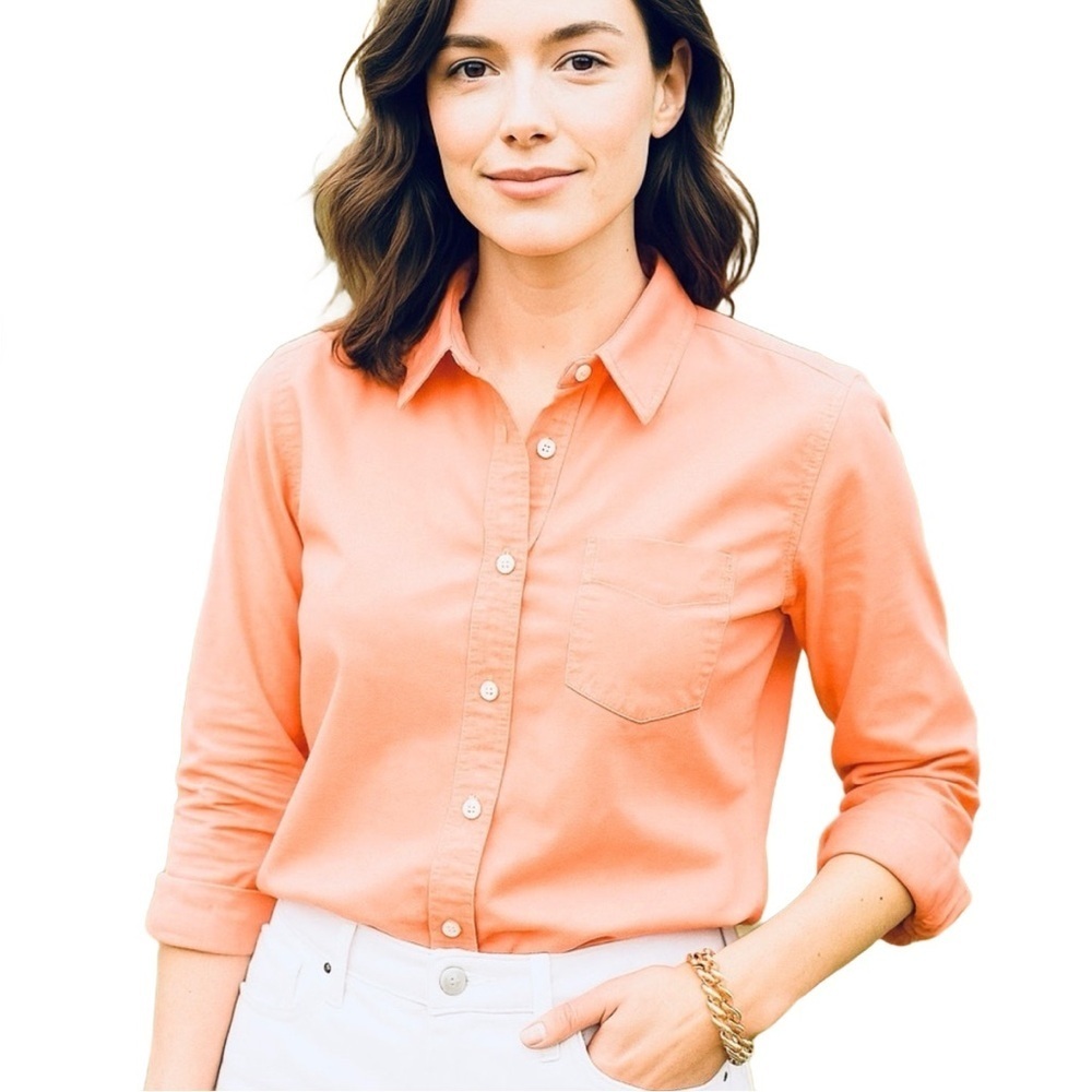 J. CREW Haberdashery Button Down Shirt in Melon